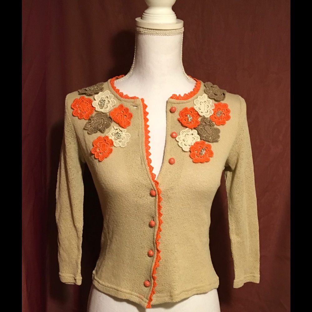 🍁New Cardigan Tan And Orange Color By Ryu🍁